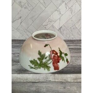 Vintage Antique Library hanging Lamp Shade floral design. See All Pics.